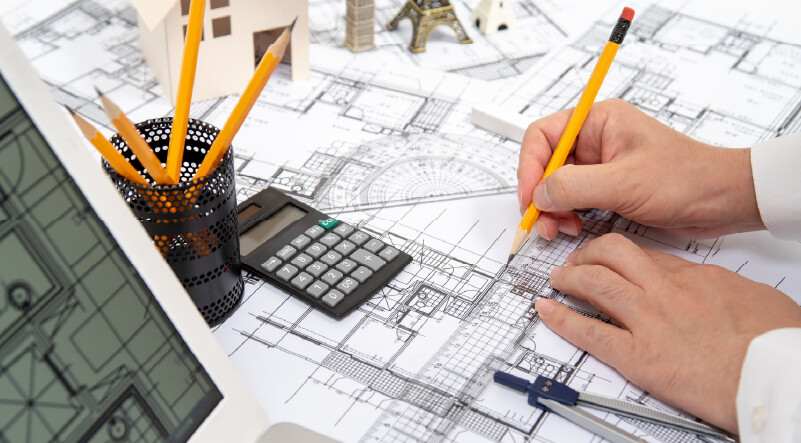 空間の視線設計とゴミ箱の置き場所の関係のイメージ写真